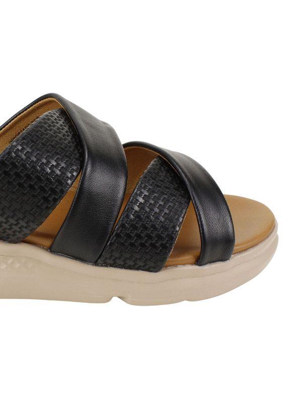 Sandalia New Walk Trenzada Negra-4