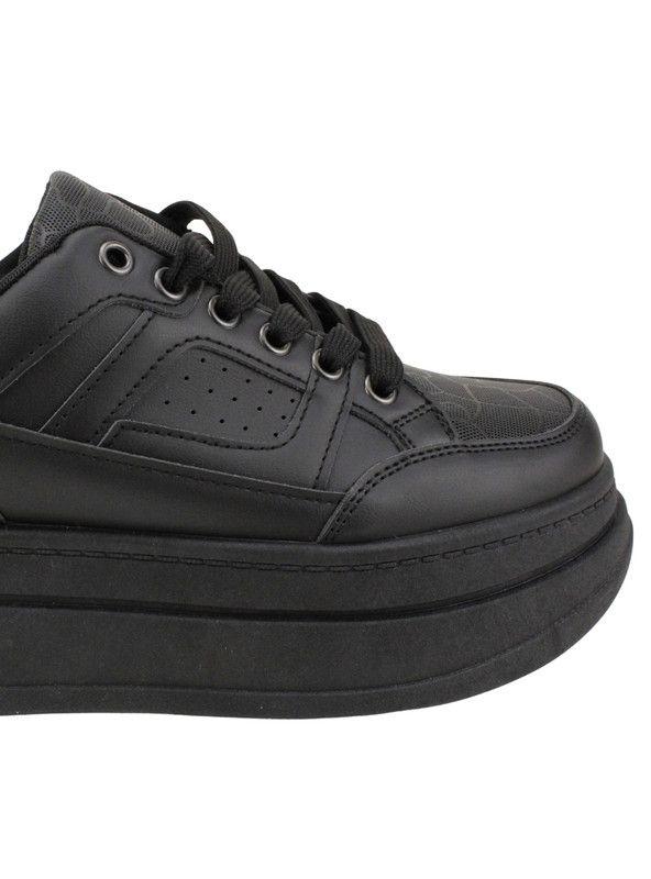 Zapatilla New Walk Plataforma Alta Negra-4