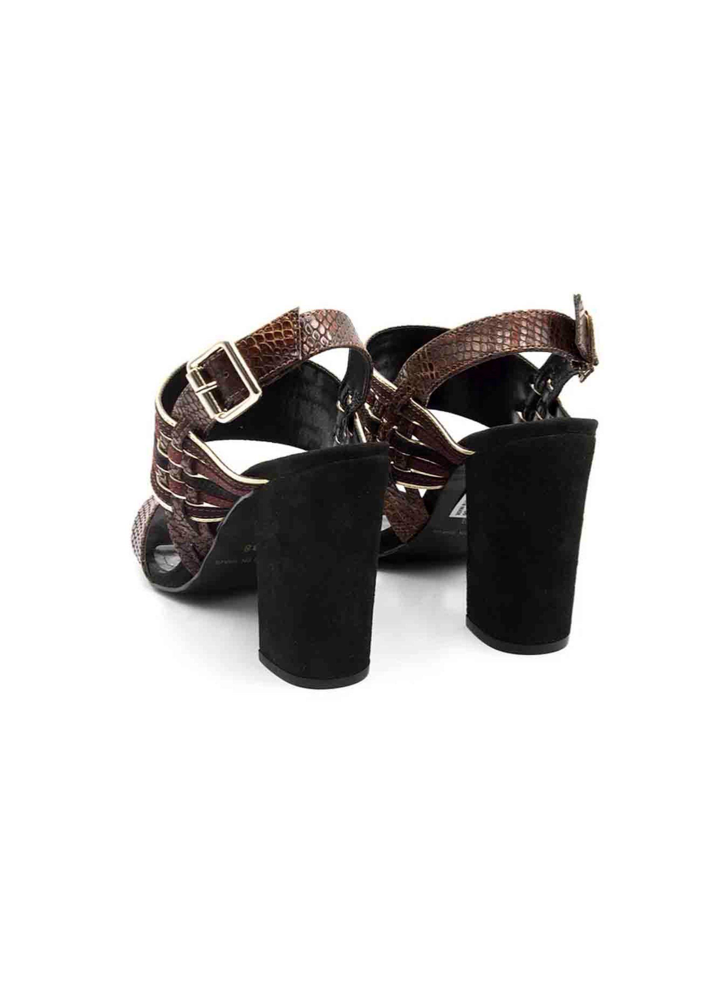 Zapato Versace 1969 Burdeos Cuero-2