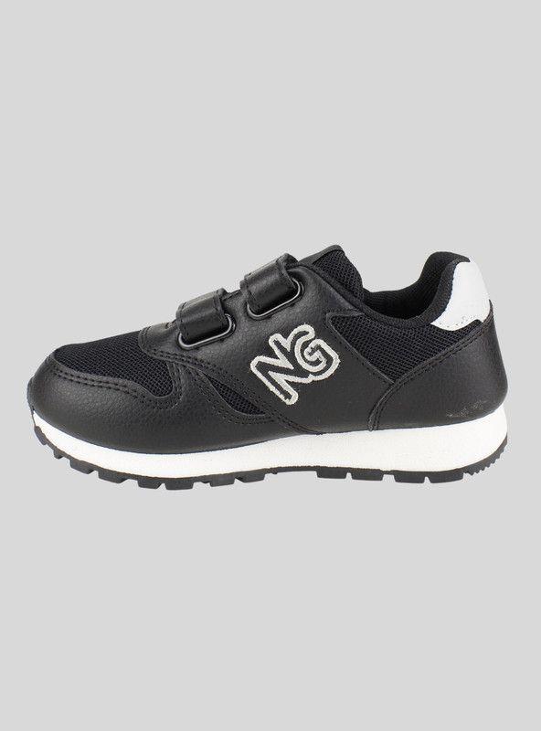 Zapatilla Nat Geo Kids Doble Velcro Negra-2