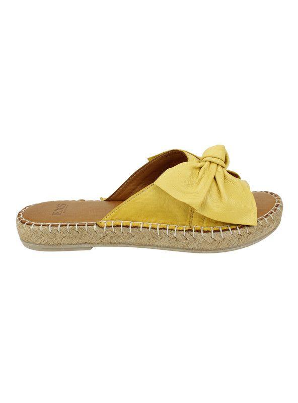 Sandalia Exs Lazo Cuero Amarilla-0