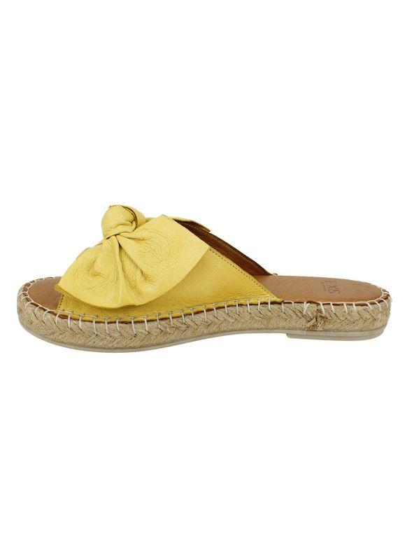 Sandalia Exs Lazo Cuero Amarilla-3