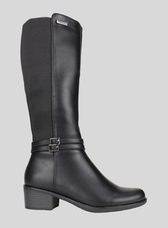 Bota New Walk Doble Hebilla Negra-0