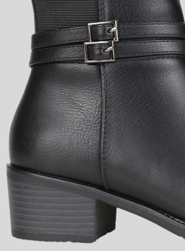 Bota New Walk Doble Hebilla Negra-3