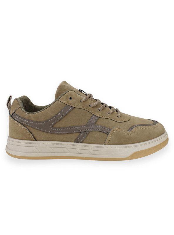 Zapatilla New Walk Casual Rayas Café-0