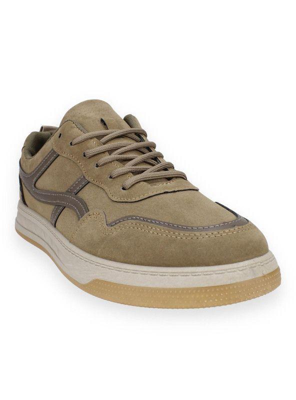 Zapatilla New Walk Casual Rayas Café-1