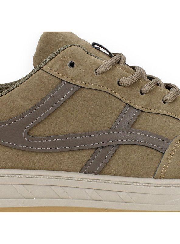 Zapatilla New Walk Casual Rayas Café-3