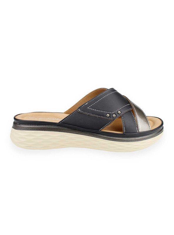 Sandalia New Walk Negra Tachas-0
