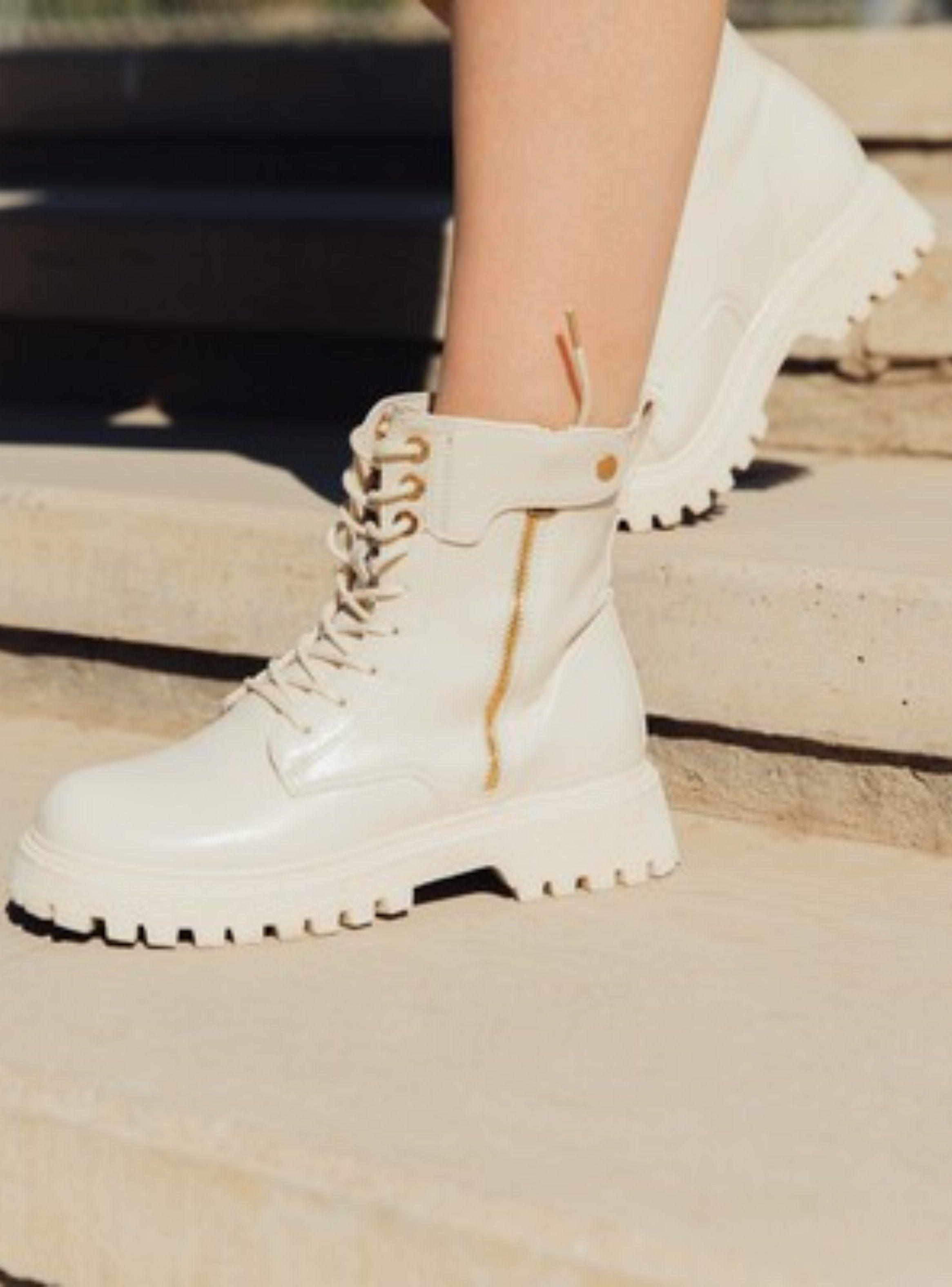 Botín New Walk Combat Beige-1