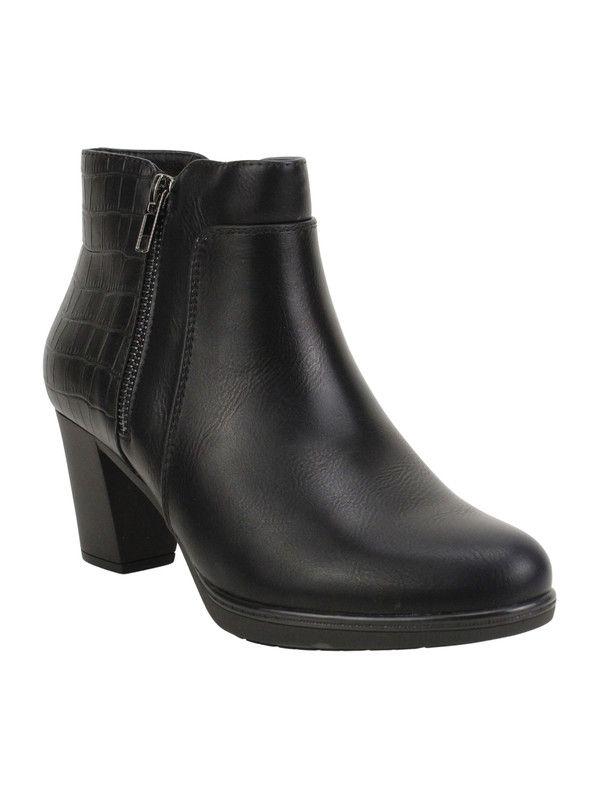 Botín New Walk Formal Reptil Negro-2