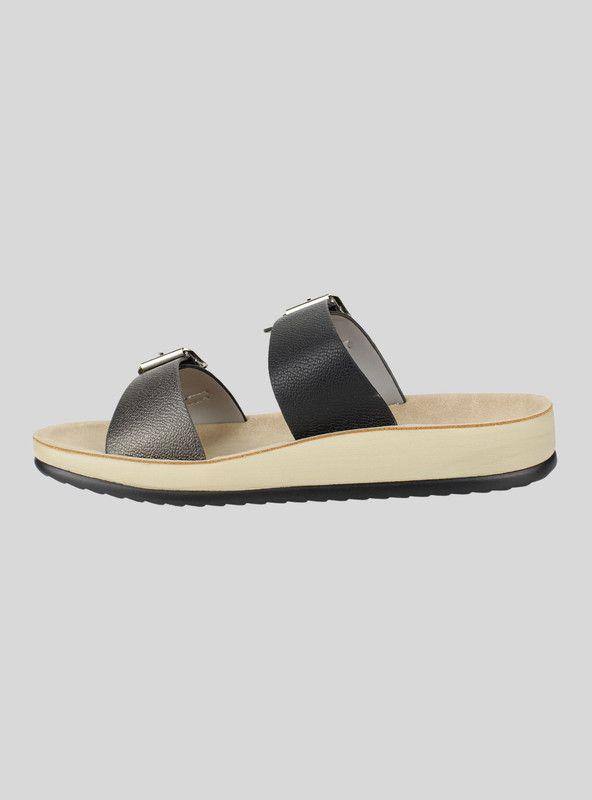 Sandalia New Walk Hebillas Negra-2