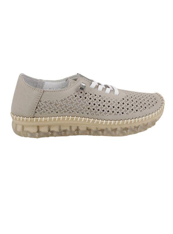 Zapatilla Exs Perforada Cuero Nude-0