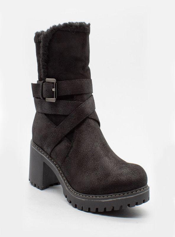 BOTIN MUJER NEW WALK  23069-53-90  | Negro |-0