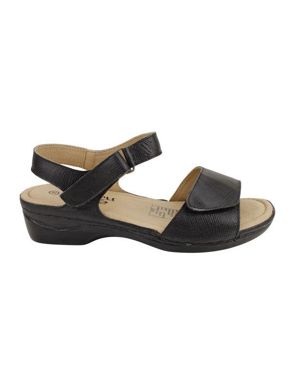 Sandalia Exs Confort Cuero Negro-0