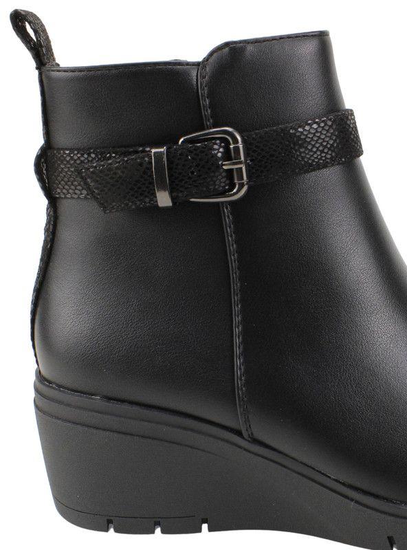 Botín New Walk Correa Reptil Negro-4