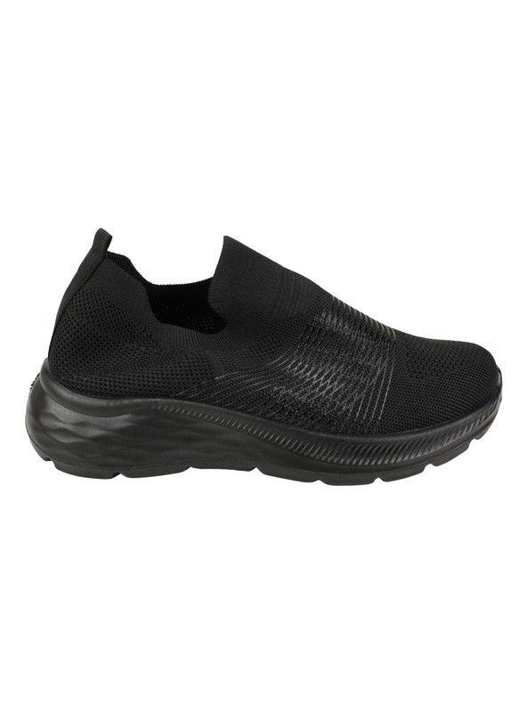 Zapatilla New Walk Slip On Deportiva Negra-0