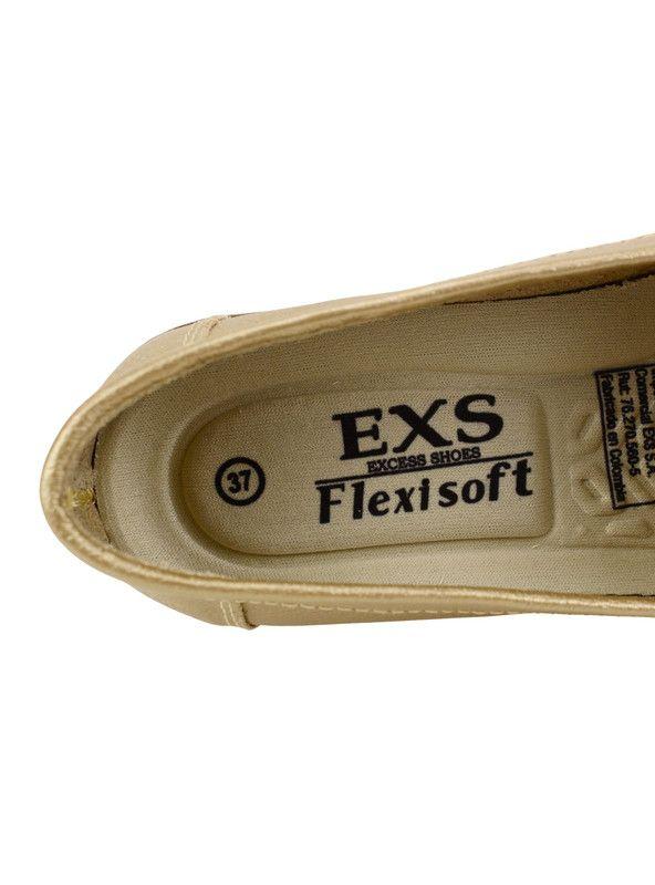 Mocasín Exs Clásica Confort Cuero Dorado-4