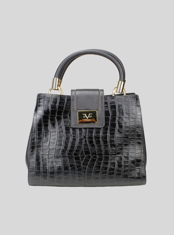 Cartera Versace 1969 Cuero Aurora Negra-0