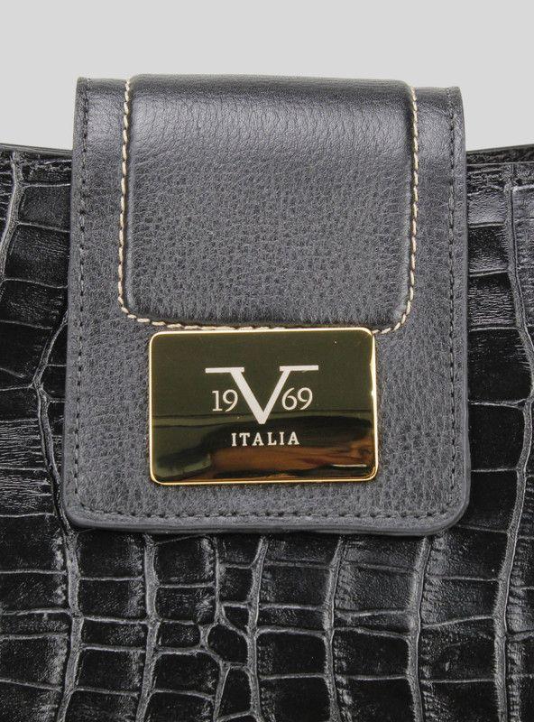 Cartera Versace 1969 Cuero Aurora Negra-4
