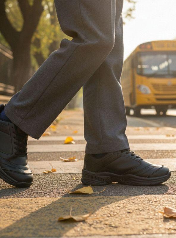 Zapatilla Escolar Urbana Negra-1