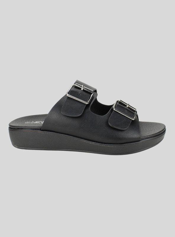 Sandalia New Walk Celia Slip On Negra-0