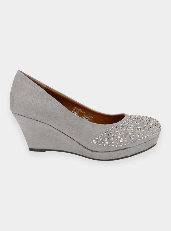 Zapatos New Walk Tachas Gris-0