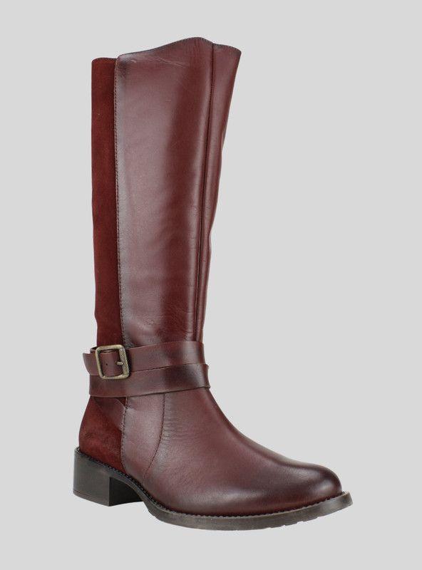 Bota Carmela Luisa Gamuza Burdeo-1