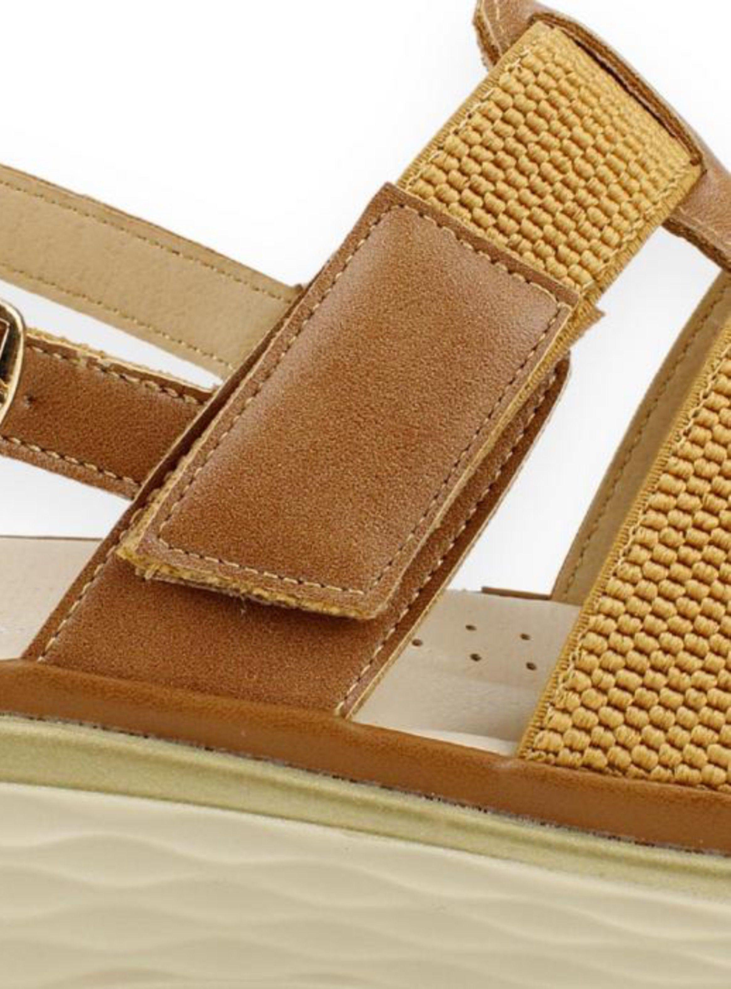 Sandalia New Walk Cintas Camel-3