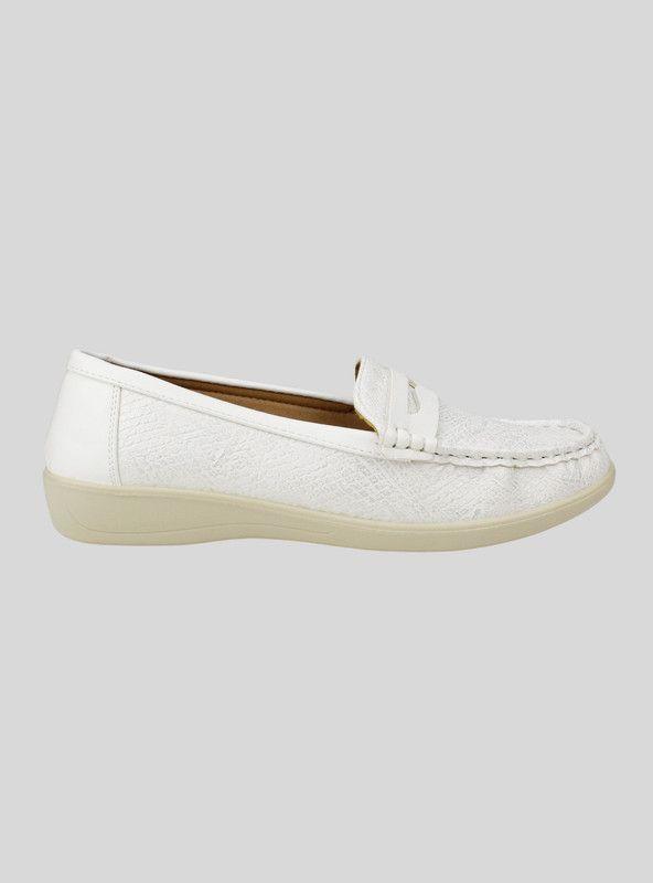 Mocasín New Walk Reptil Blanco-0