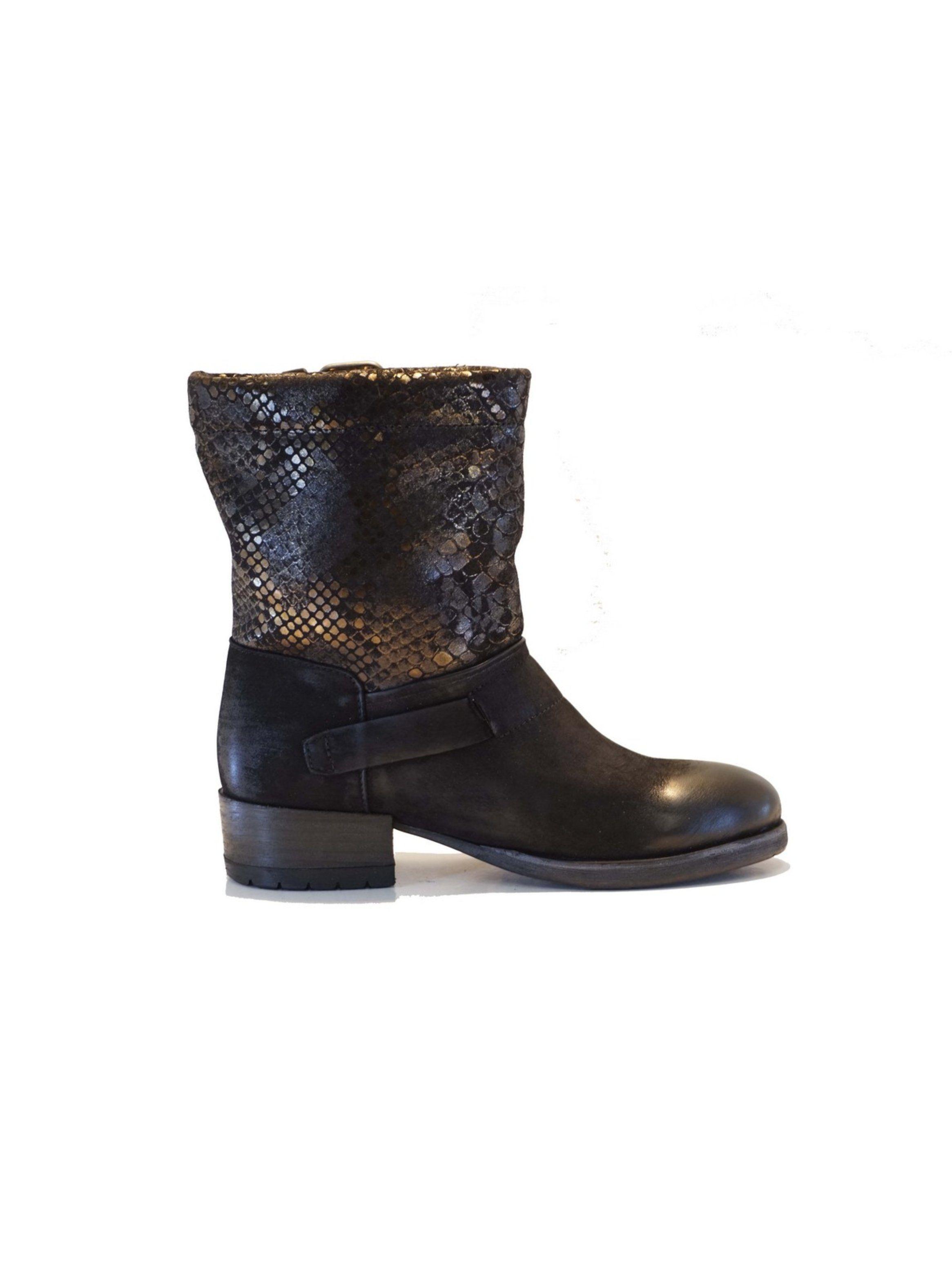 Botín Felmini Escama Shine Black-1