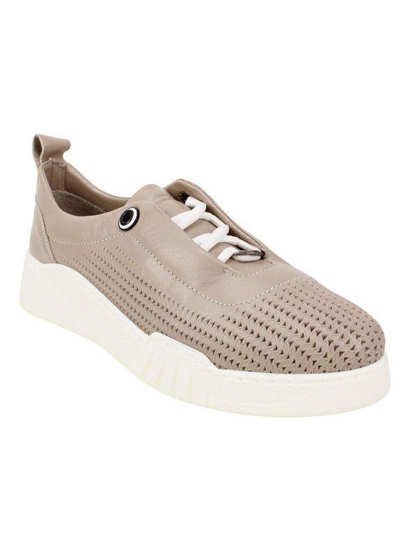Zapatilla Exs Troquelada Cuero Khaki-2