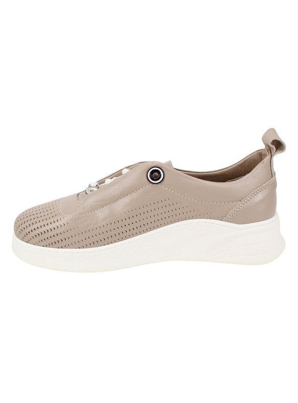 Zapatilla Exs Troquelada Cuero Khaki-3