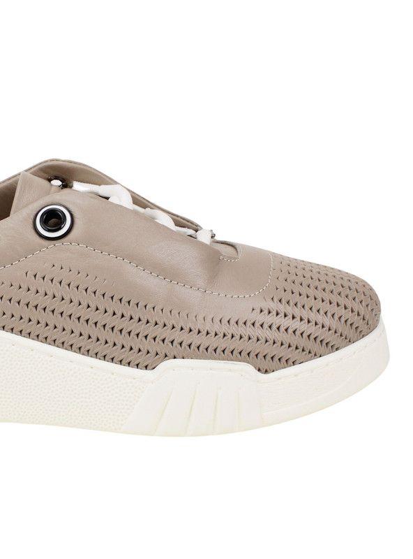 Zapatilla Exs Troquelada Cuero Khaki-4