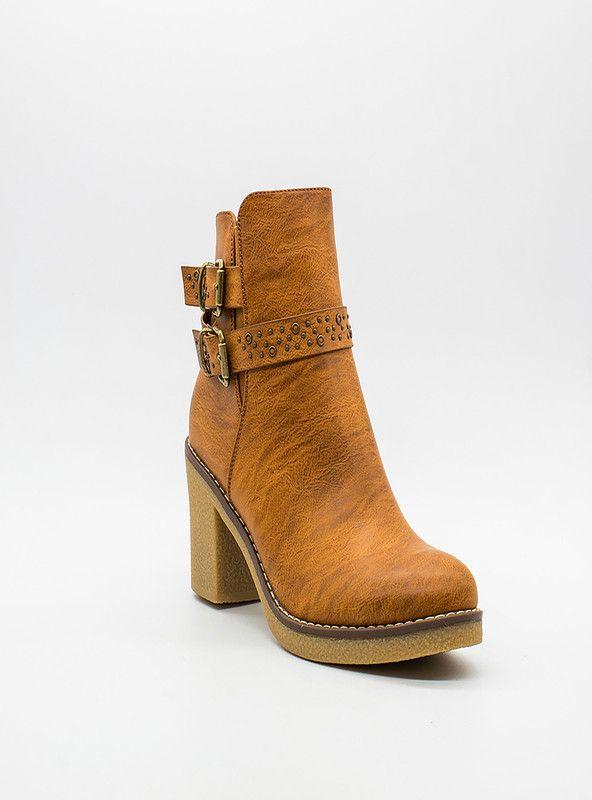 BOTIN MUJER MODA NEW WALK 23061-171-CA ( 35-40)  | Camel |-0