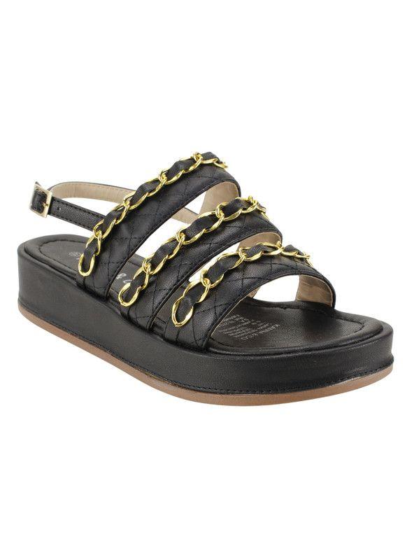 Sandalia Kanna & Co Plataforma Negra-1