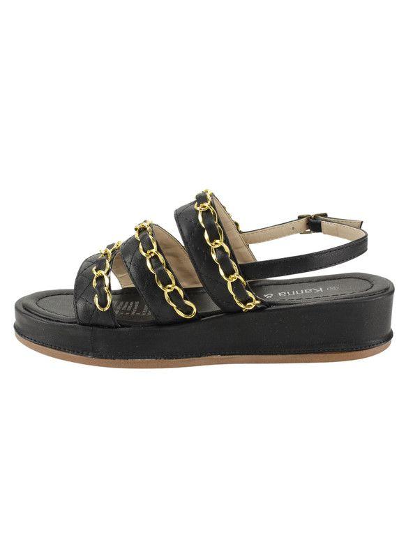 Sandalia Kanna & Co Plataforma Negra-2