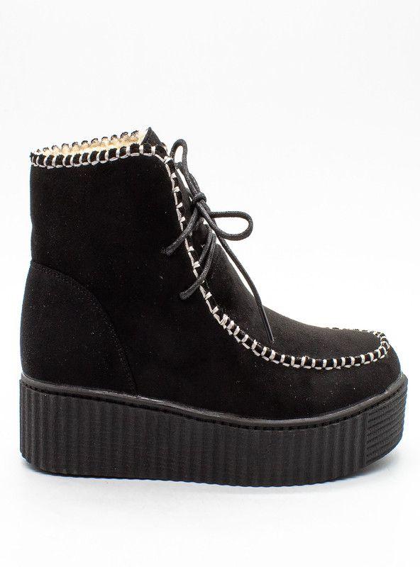 BOTIN MUJER NEW WALK  9678-1-90  (35-40)  | Negro |-1