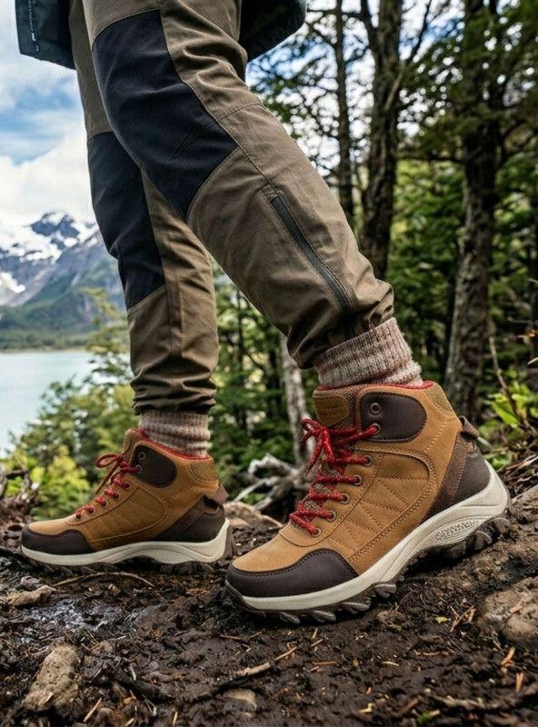 Botín New Walk Outdoor Sport Texturas Camel-1