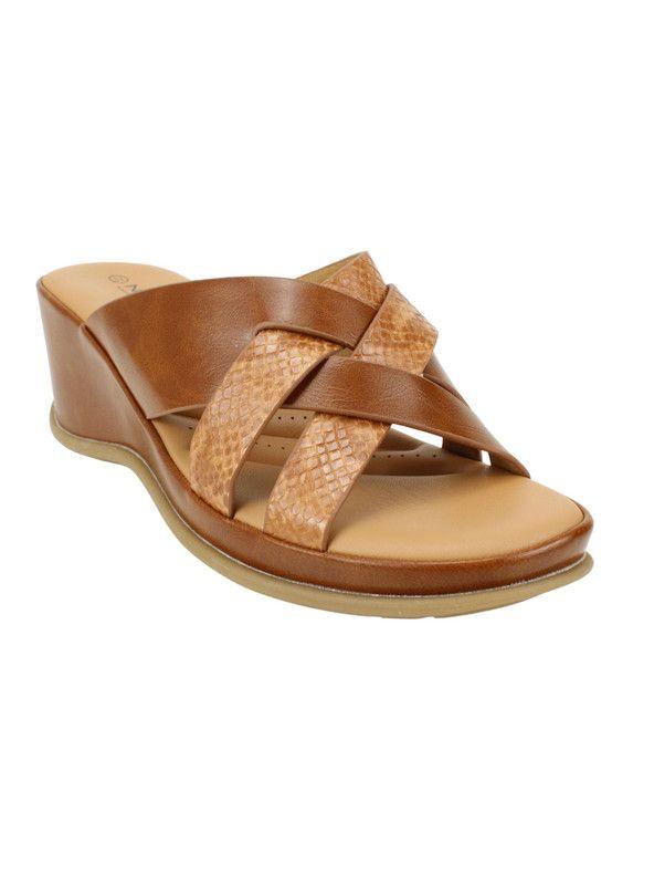 Sandalia New Walk Tiras Cruzadas Café-2