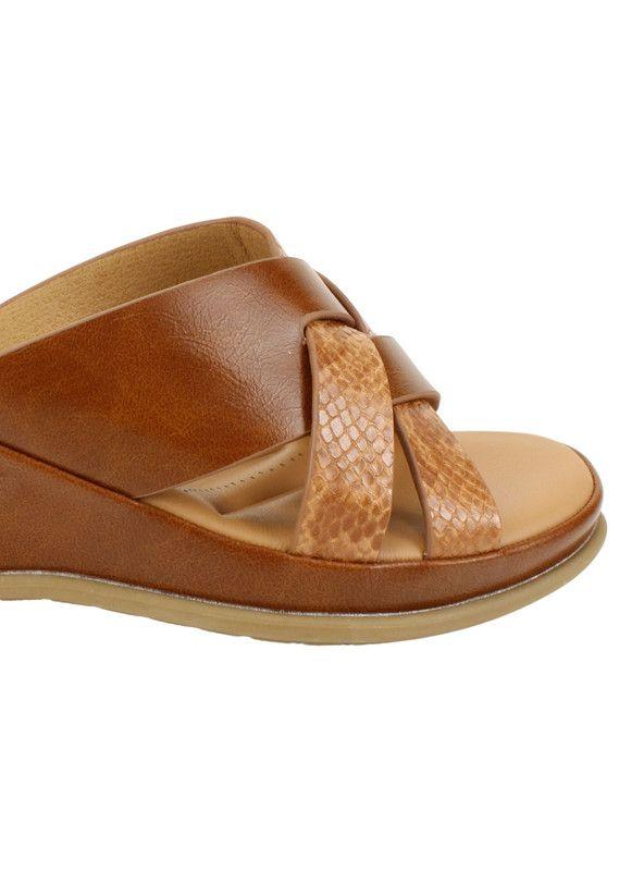 Sandalia New Walk Tiras Cruzadas Café-4