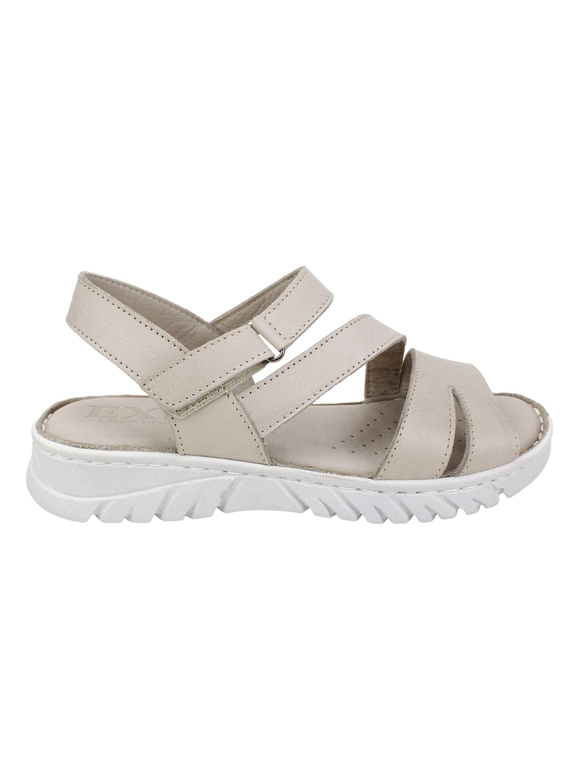 Sandalia Exs Confort Siena Cuero Gris-0