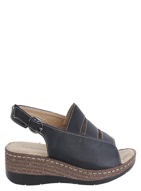 SANDALIA MUJER CASUAL NEW WALK 160-2-90 (35-40) | Negro |-1