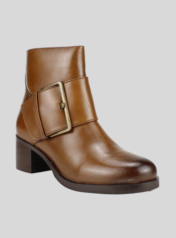 Botín Carmela Correa Cuero Camel-1