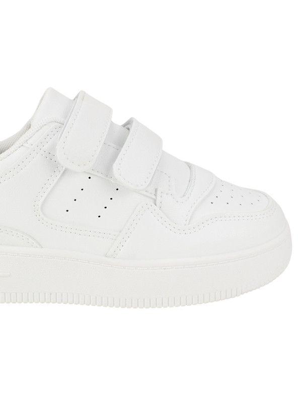 Zapatilla New Walk Velcro Escolar Blanca-3