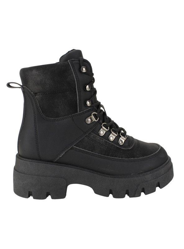 Botín New Walk Militar Suede Negro-0