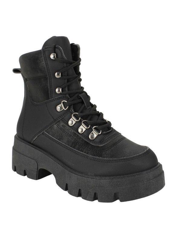 Botín New Walk Militar Suede Negro-1
