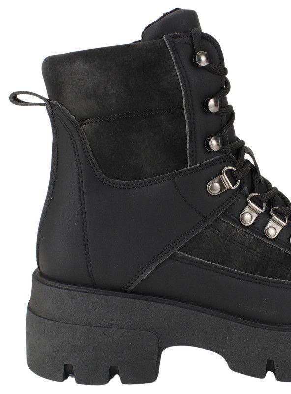 Botín New Walk Militar Suede Negro-3