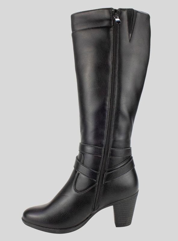 Bota New Walk Club Larga Negra-2