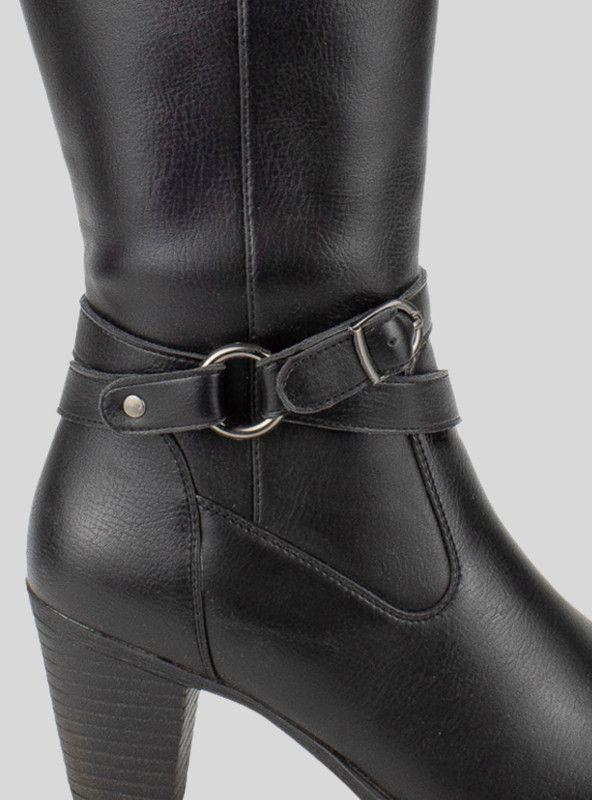 Bota New Walk Club Larga Negra-3