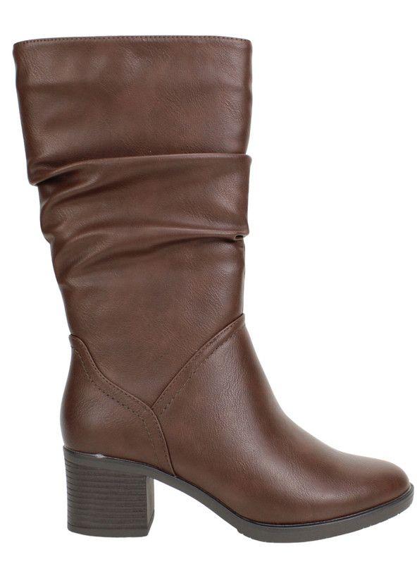 Bota New Walk Pliegues Café-0